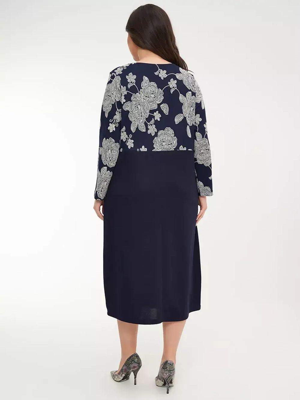 Платье плотный теплый трикотаж с длинным рукавом