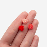 Подвеска резная "Роза", 8,5мм, поперечное отверстие, коралловая пудра