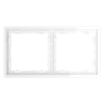 Рамка пластиковая VOLTUM S70 на 2 поста, (белый глянцевый)
