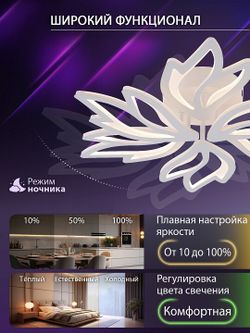 Потолочная люстра Natali Kovaltseva RIF LED LAMPS 81118/5C