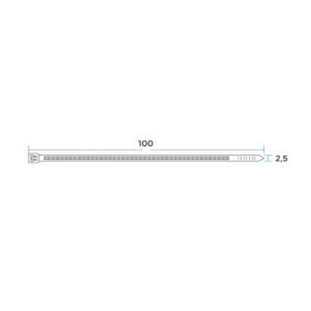 Стяжка кабельная нейлоновая 100x2,5мм, черная (100 шт/уп) REXANT