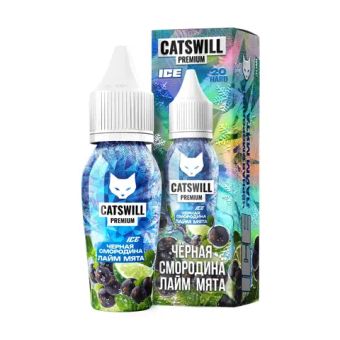 Жидкость CATSWILL PREMIUM ICE Salt 2% 30 ml - ЧЁРНАЯ СМОРОДИНА ЛАЙМ МЯТА