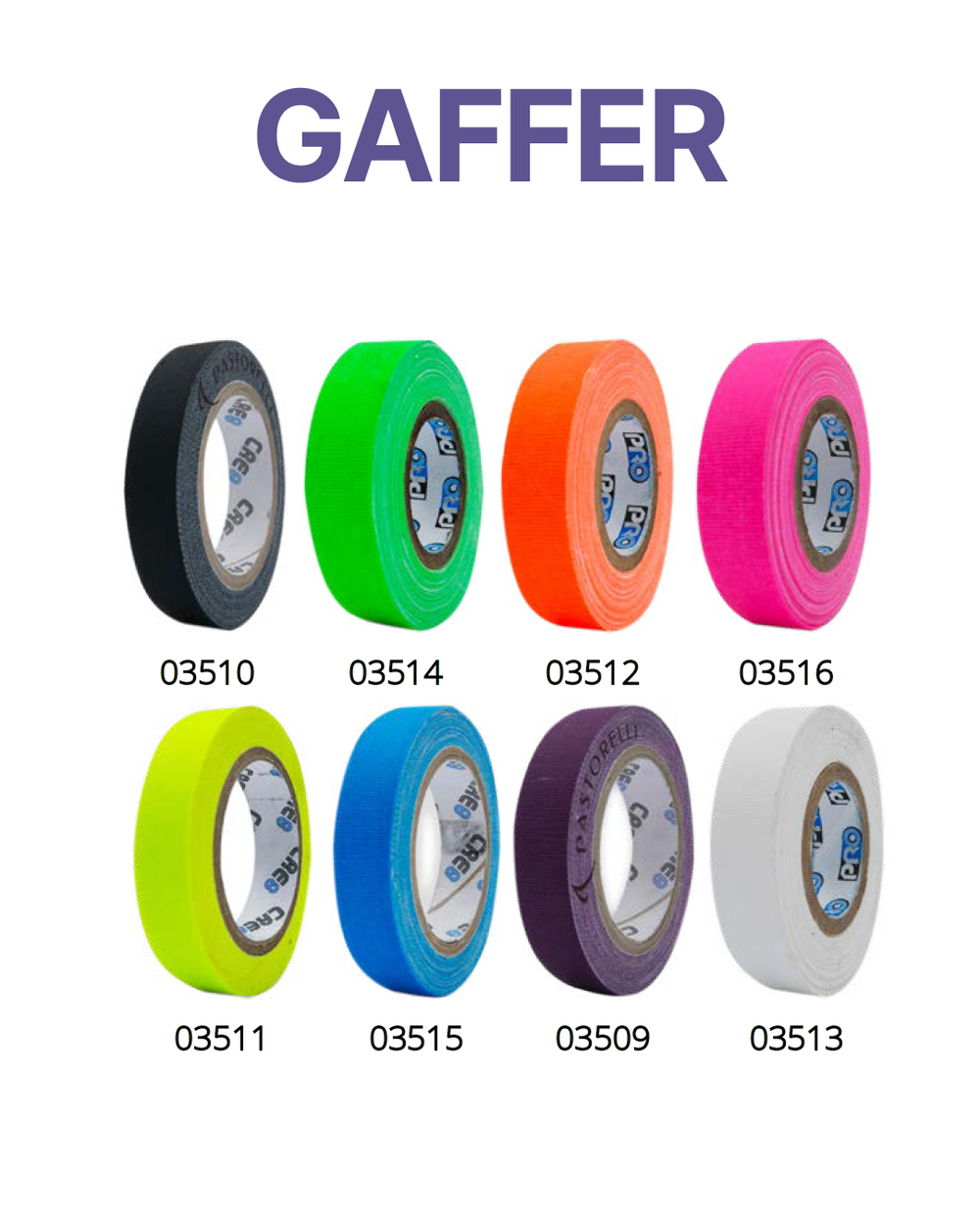 Лента Pastorelli GAFFER FLUORESCENT GREEN 03514 5м