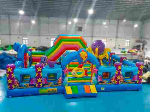 Коммерческий надувной батут "Золотая рыбка" 10*8*3,8 м.