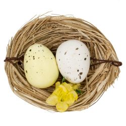 GAEM Набор из 6-ти изделий декоративных "Гнездо пасхальное" (6*4,5*2), L18 W12 H3 см