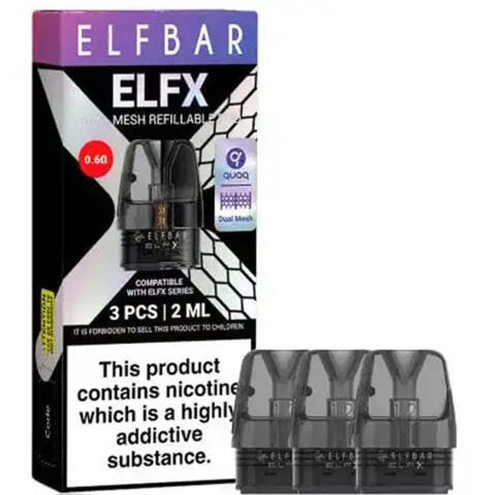 Elf Bar ELFX Replacement Pods (2ml, 0.6ohm)