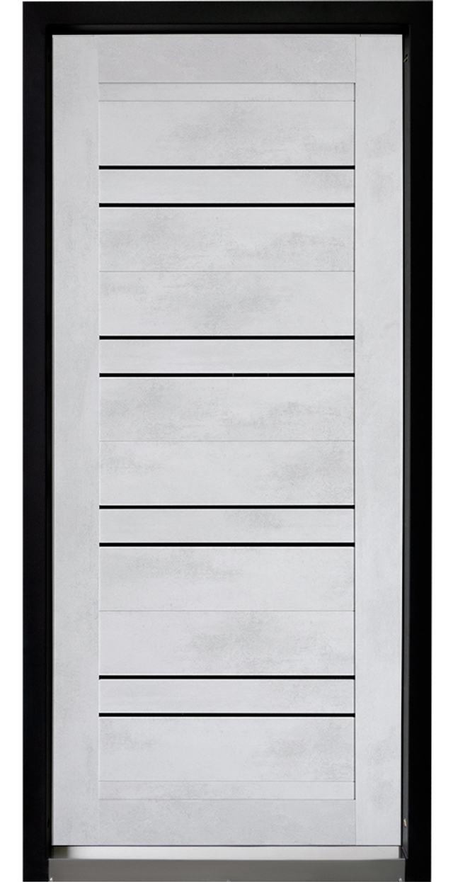 Панель ЦСБ-49 [стекло чёрн] цв. Бетон сер 16 мм