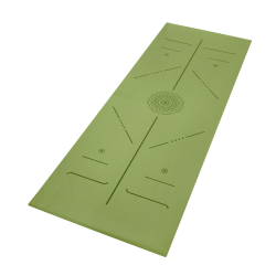 ULTRAцепкий легкий 100% каучуковый коврик для йоги Mandala Travel Olive 185*68*0,2 см