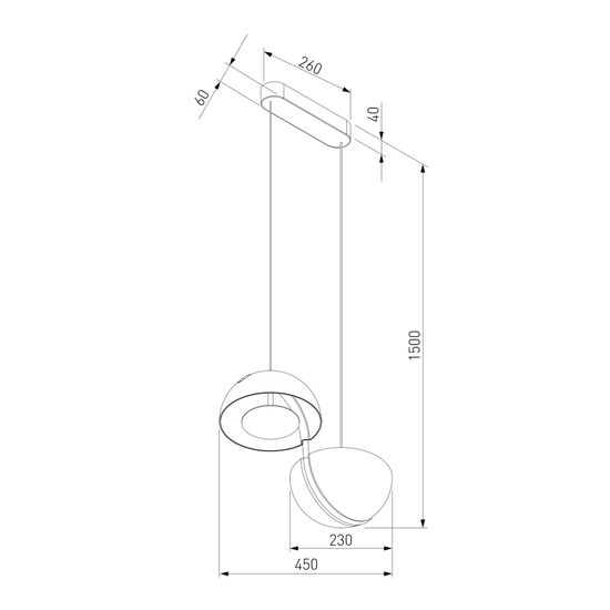 50083/2 LED / подвесной светильник / золото