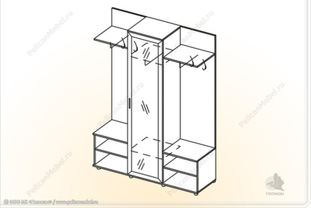 Прихожая Классика модуль М-1