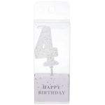 Свеча для торта Цифра Фактура «4» 4,6 см