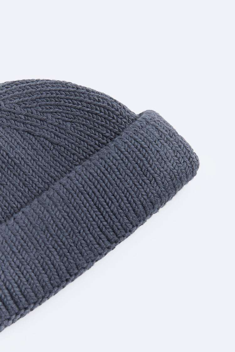 ZARA КОРОТКАЯ ШАПКА БИНИ, СИНИЙ