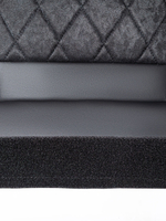 Чехлы Люкс FAW J7 (экокожа, черный, серая вставка)