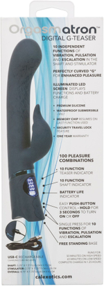 Синий вибратор-кролик Orgasmatron Digital G-Teaser - 22,2 см. (Цвет: синий)