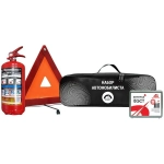 Набор автомобилиста «На техосмотр» (аптечка,огнетушитель,знак,сумка)