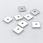 Бусина, цвет серебро (родий), размер 6*1 мм, цена за 10 шт