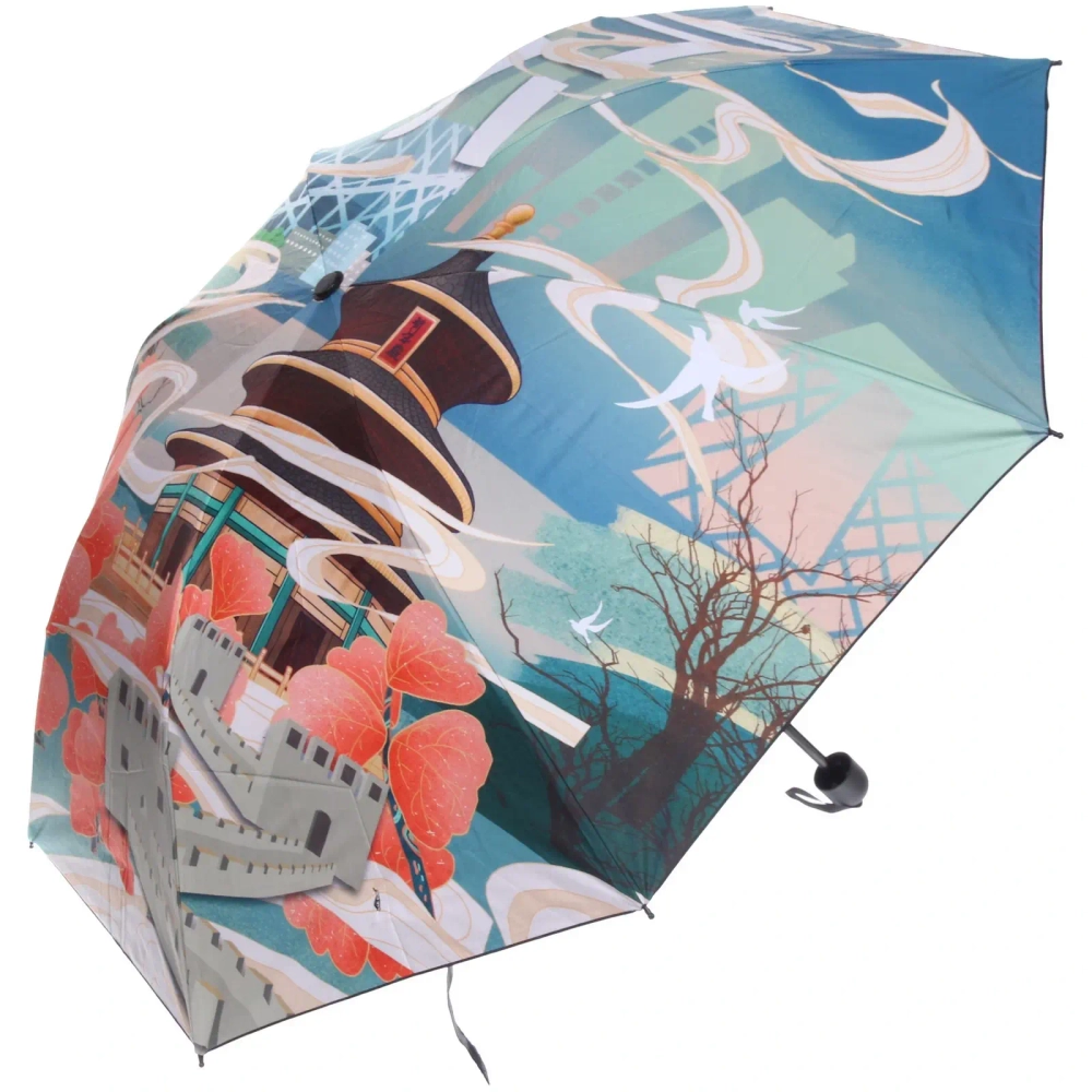 Зонт механический ветроустойчивый, матовая ручка «BESTzontik - World», микс 4 дизайна, длина 25см, d-110см