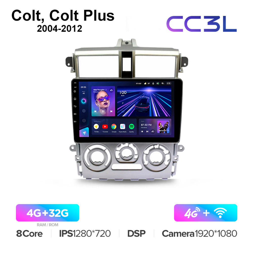 Teyes CC3L 9"для Mitsubishi Colt, Colt Plus 2004-2012