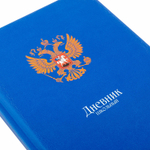 Дневник 1-11 класс 48 л. кожзам (твердая с поролоном) печать цветной блок BRAUBERG "символика" (2 штуки в упаковке)