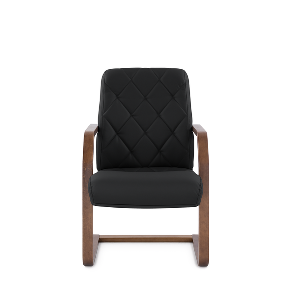 Кресло К-10 Верона Н/п дерево D8 (темный орех) S-0401 (черный)