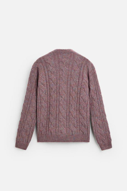 ZARA КАРДИГАН С УЗОРОМ «КОСЫ», ЦВЕТ МАЛЬВЫ