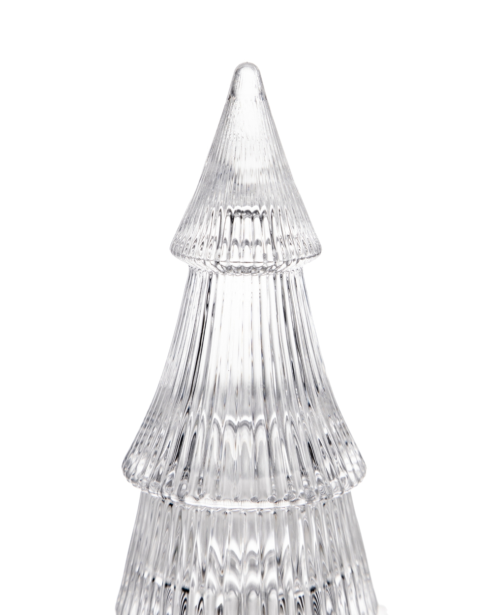 Подсвечник стеклянный с крышкой 15.8см Rasteli Рождественская Ель