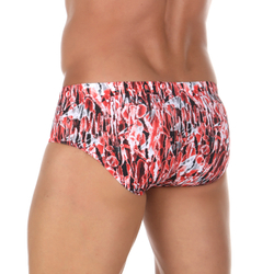 Мужские плавки белые с принтом DOREANSE 3809 Infinite fire