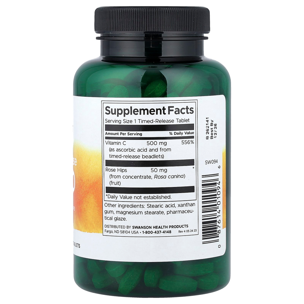 Swanson, C-500 с замедленным высвобождением, 250 таблеток