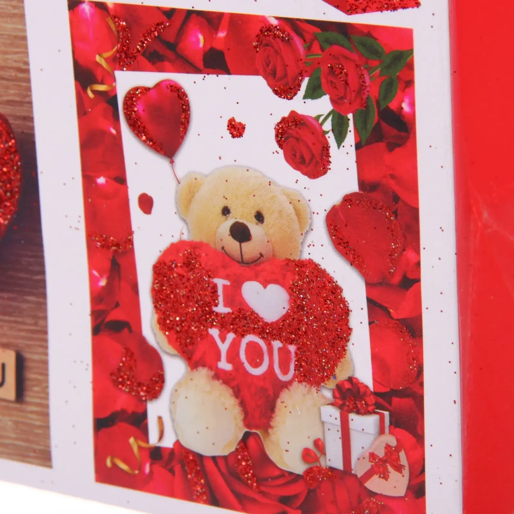 Пакет подарочный «I LOVE YOU!» 18*24*8,5 см, микс