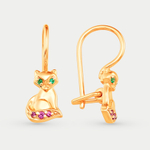 Серьги детские из розового золота 585 пробы с фианитами (арт. С10216074)