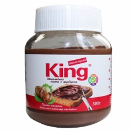 Паста шоколадная King с ароматом фундука 300 гр