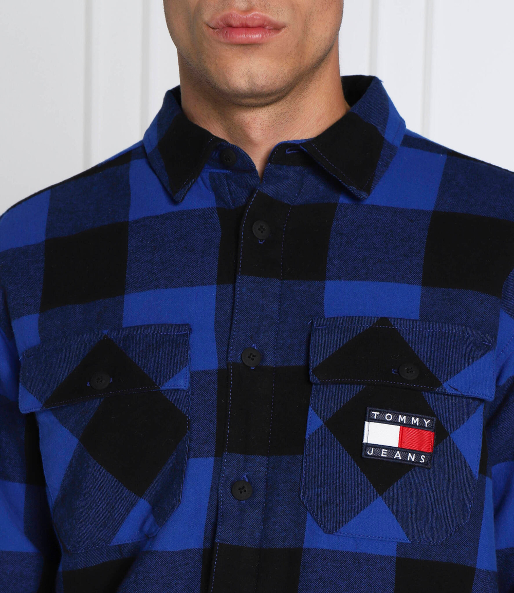 утепленная рубашка Tommy Jeans - темно-синий(DM0DM15132)