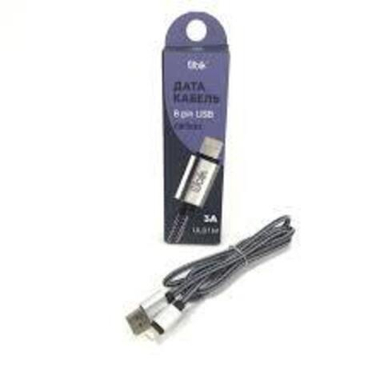 USB cable lightning 1m Ubik Carbon UL01B 3.0А Black