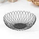 Ваза для фруктов круглая Маргаритка (черный)