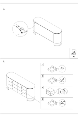 Комод коричневый 165x44,5x71см Garda Decor
