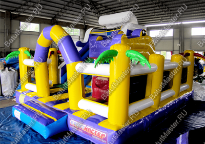 Коммерческий батут "Белый клык" с немеханизированной головой, размер 6*5*4 м