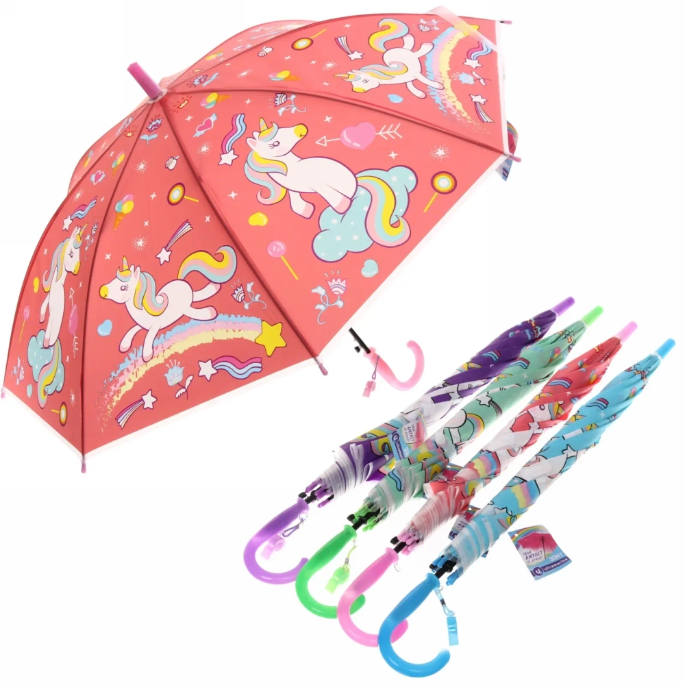 Зонт детский полуавтомат «Ultramarine - Единорожек на луне», 8 спиц, d-85см, длина в слож. виде 68см ●