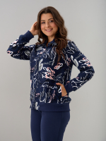 Костюм с брюками КБ-184/синий-цифрынадписи