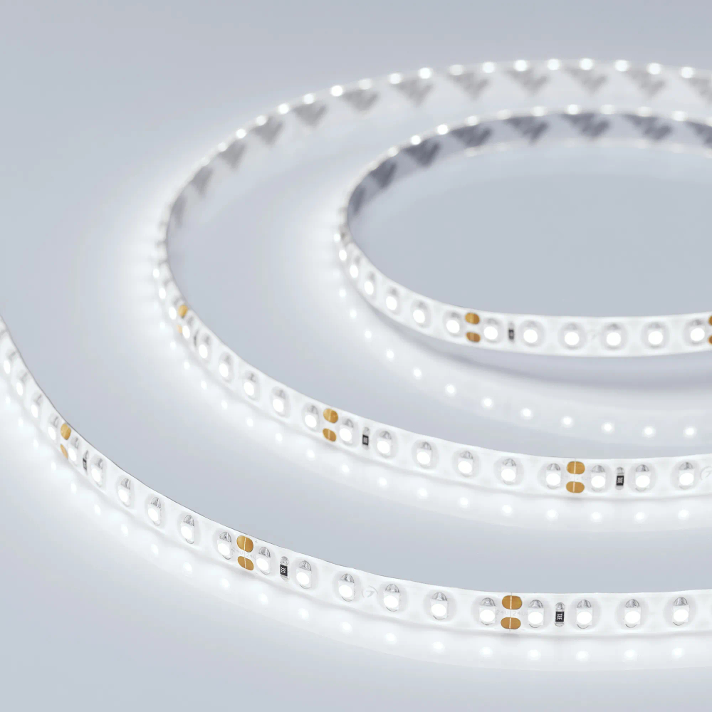 Светодиодная лента RTW 2-5000SE 24V White 2x(3528, 600 LED, LUX) (Arlight, 9.6 Вт/м, IP65) 014678
