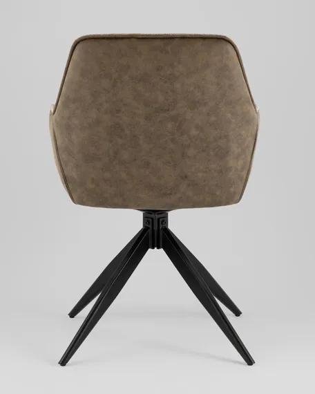 Стул Alba коричневый c коричневой экокожей