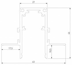 Трек встраиваемый Elektrostandard Slim Magnetic a067503