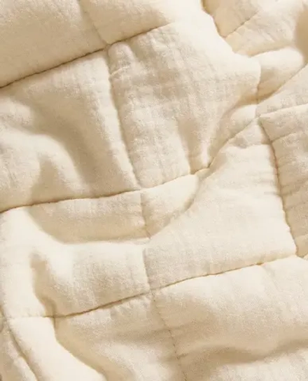 ZARA HOME ДЕТСКОЕ ЛОСКУТНОЕ ОДЕЯЛО, СЛИВОЧНО-ЖЕЛТЫЙ