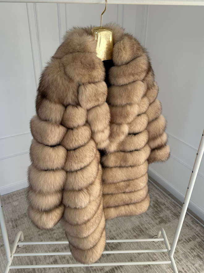 Шуба трансформер 2в1 из песца под «куницу»