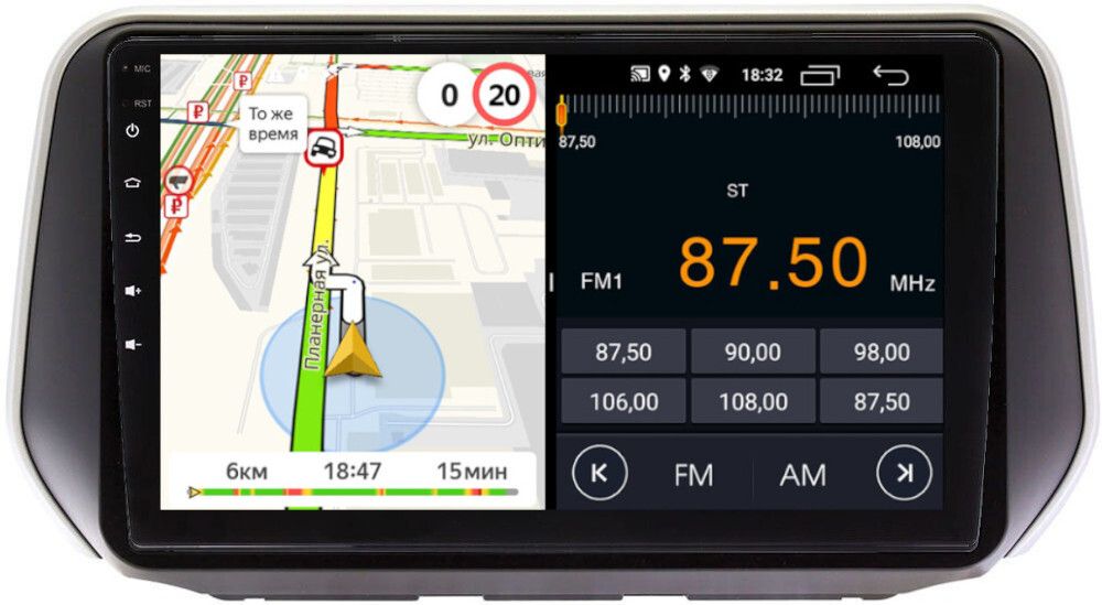 Магнитола для Hyundai Santa Fe 2018-2020 - Parafar PF210LUX2FHD на Android 13, 8-ядер, 2Гб+32Гб, CarPlay, 4G SIM-слот