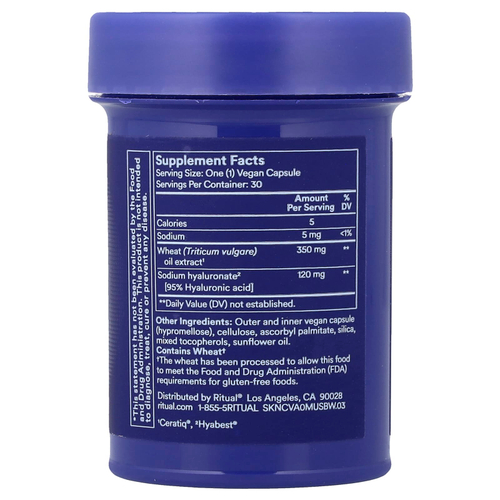 Ritual, HyaCera™, с ванильным вкусом, 30 веганских капсул