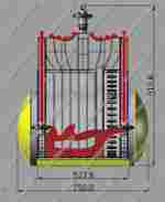 Коммерческий надувной батут-горка "Огненный дракон" 15*7*11 м