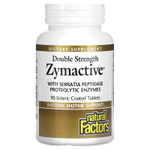 Natural Factors, Zymactive, двойная сила действия, 90 таблеток с кишечнорастворимой оболочкой