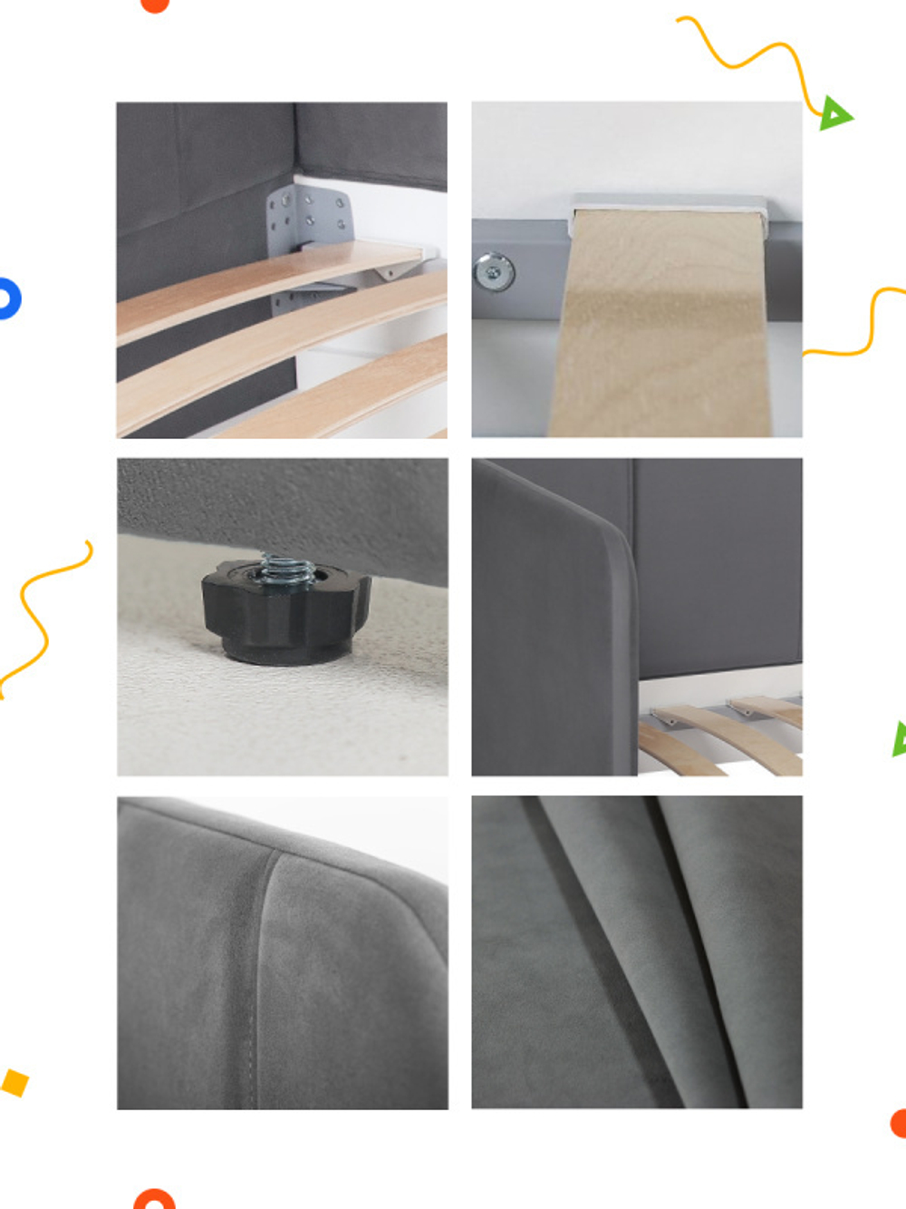 Диван - кровать 180х90 см Stitch ткань Микровелюр