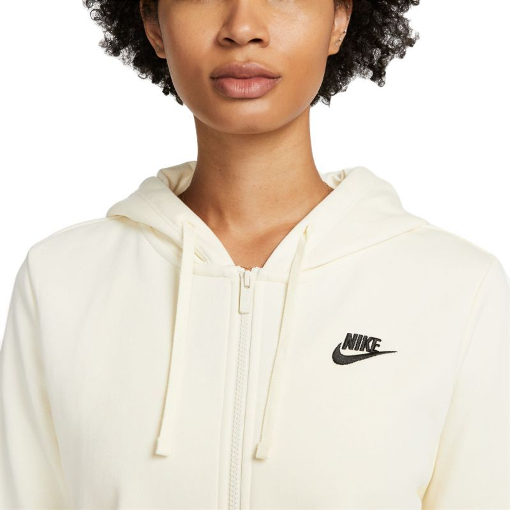 Женская Кофта теннисная Nike Sportswear Club Fleece Full Zip Hoodie - Бежевый