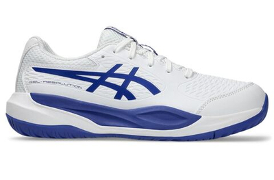 Детские теннисные кроссовки Asics Gel-Resolution X GS - white/dark cobalt